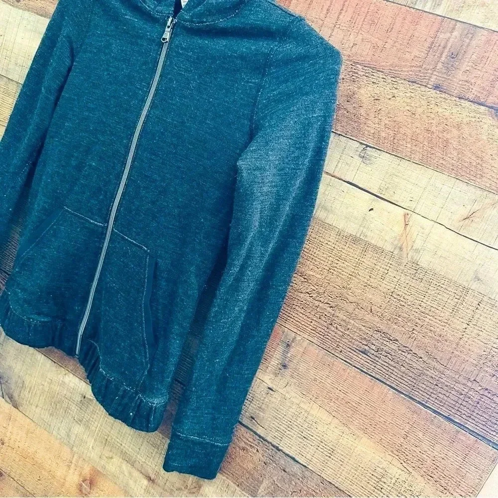 Lululemon Athletica Gray Zippered Hooded Jacket